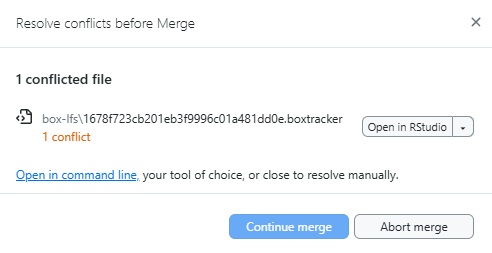 Example of merge conflict
